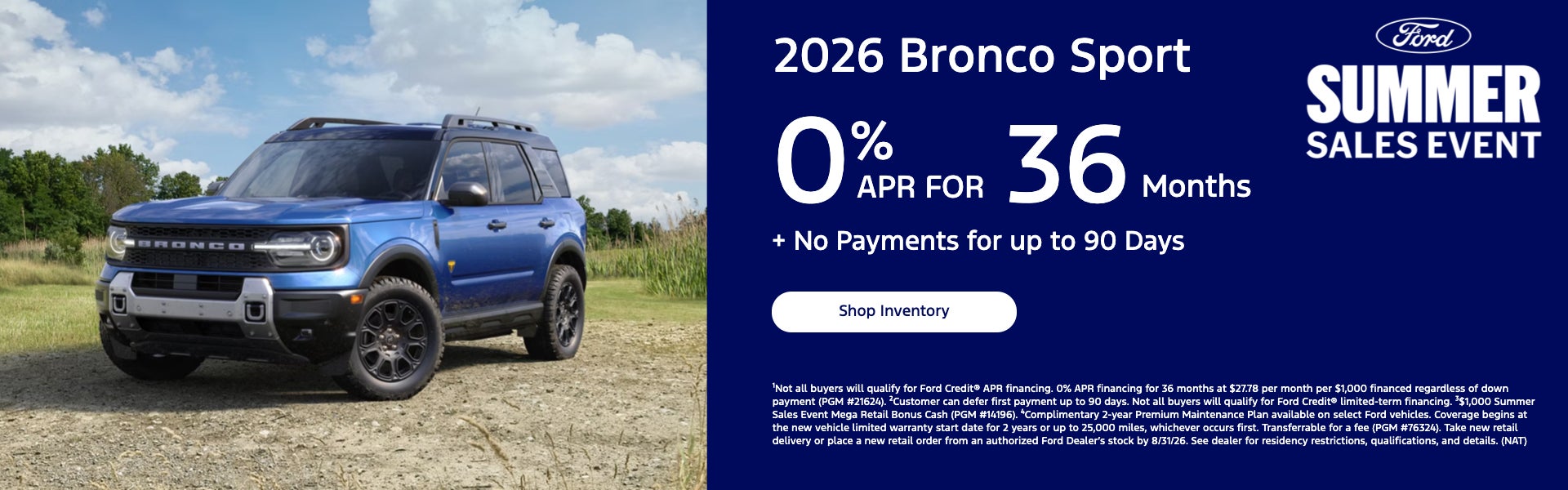 0% APR for 36 Months + No Payments for up to 90 Days