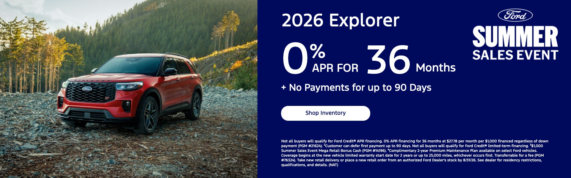 0% APR for 36 Months + No Payments for up to 90 Days