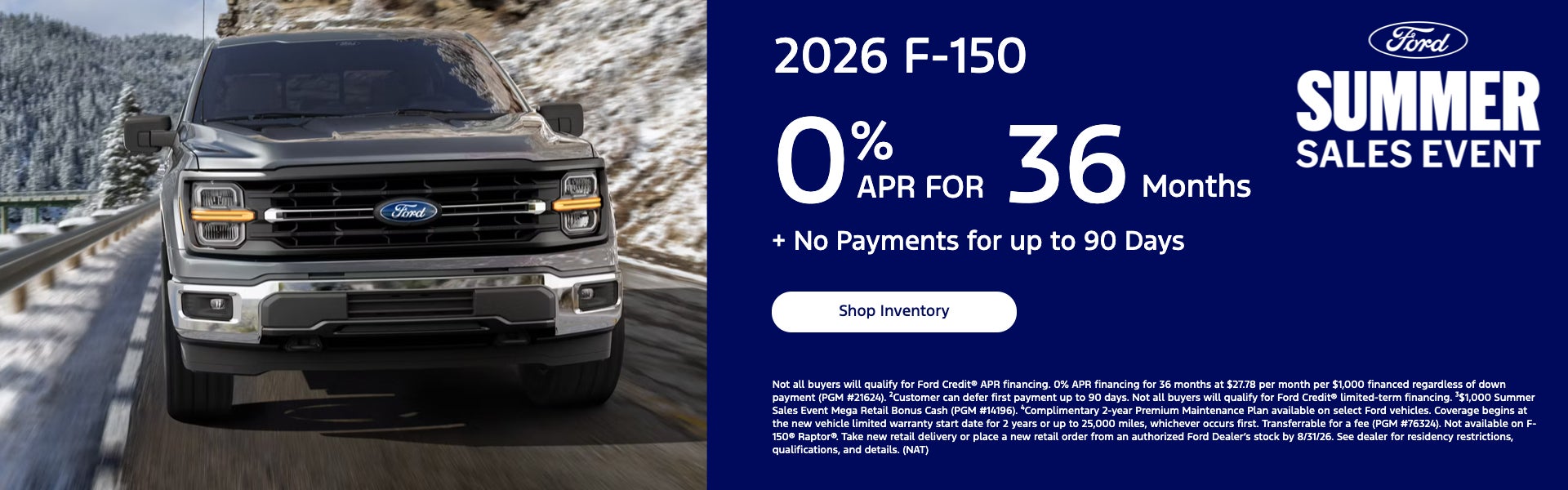 0% APR for 36 Months + No Payments for up to 90 Days